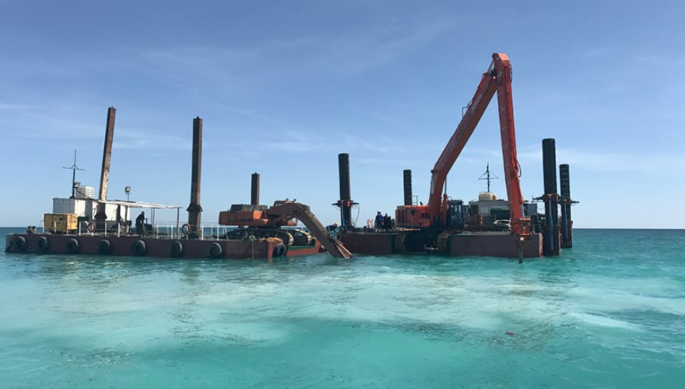Pier Installation at Sea